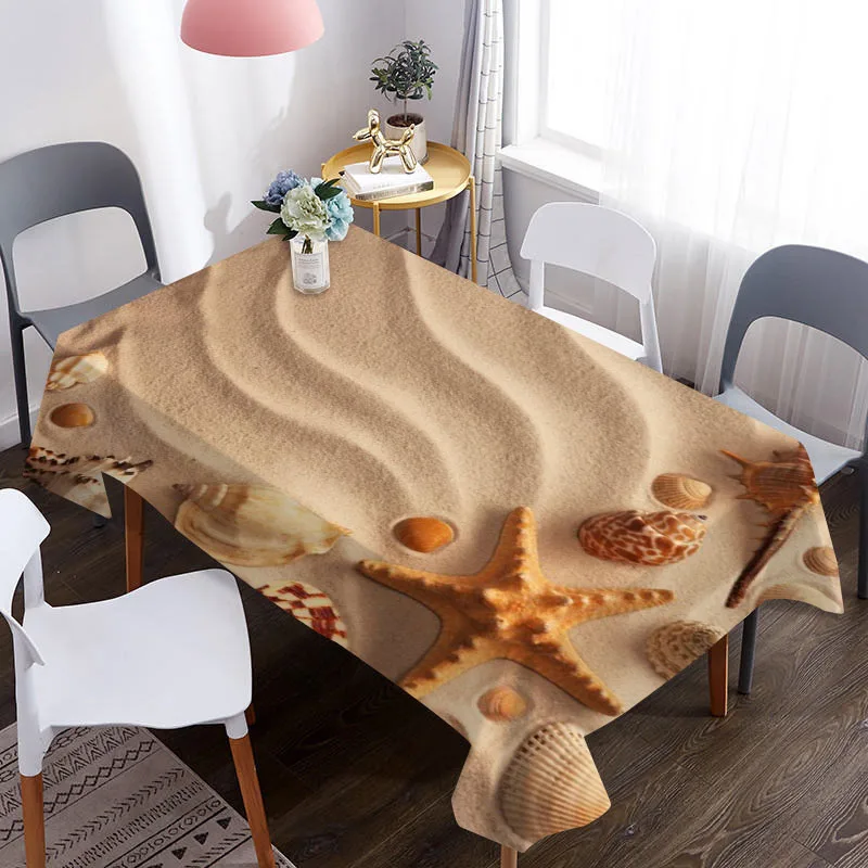 Скатерть 3D с рождественским узором водонепроницаемая ткань для журнального