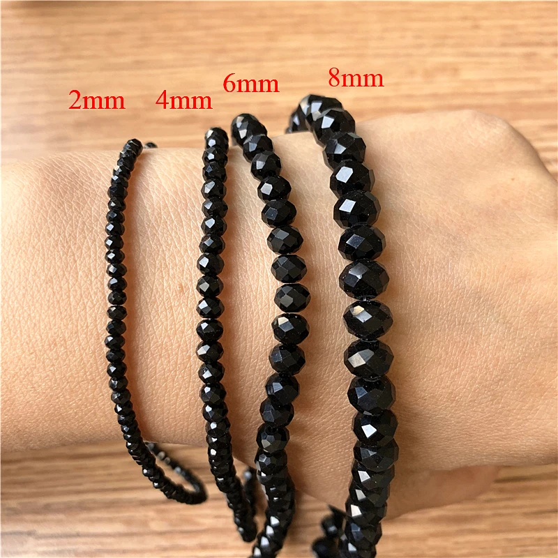 Круглые цветные стеклянные бусины 1 нить граненые маленькие для