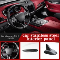 for maserati ghibli levante car stainless steel interior panel window control frame cover sticker strips accessories