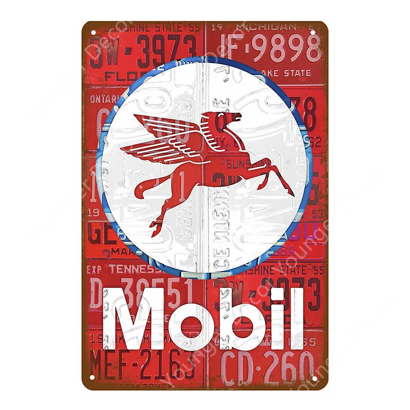 YD8450H Ретро Винтаж гараж домашний декор Mobil Texaco Чемпион газовое масло NGK BP наклейки декор железо Ретро Олово металлические знаки бляшки YH018 - Цвет: YD8450H