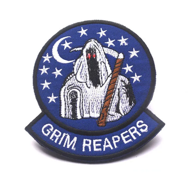 Вышитые американские темно синие VF 101 Мрачные жнецы нашивки ткань военные МССБ