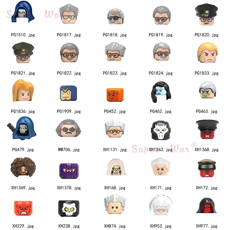 

Фигурки одиночных моделей, аксессуары для головы, строительные блоки, игрушки, серия-032