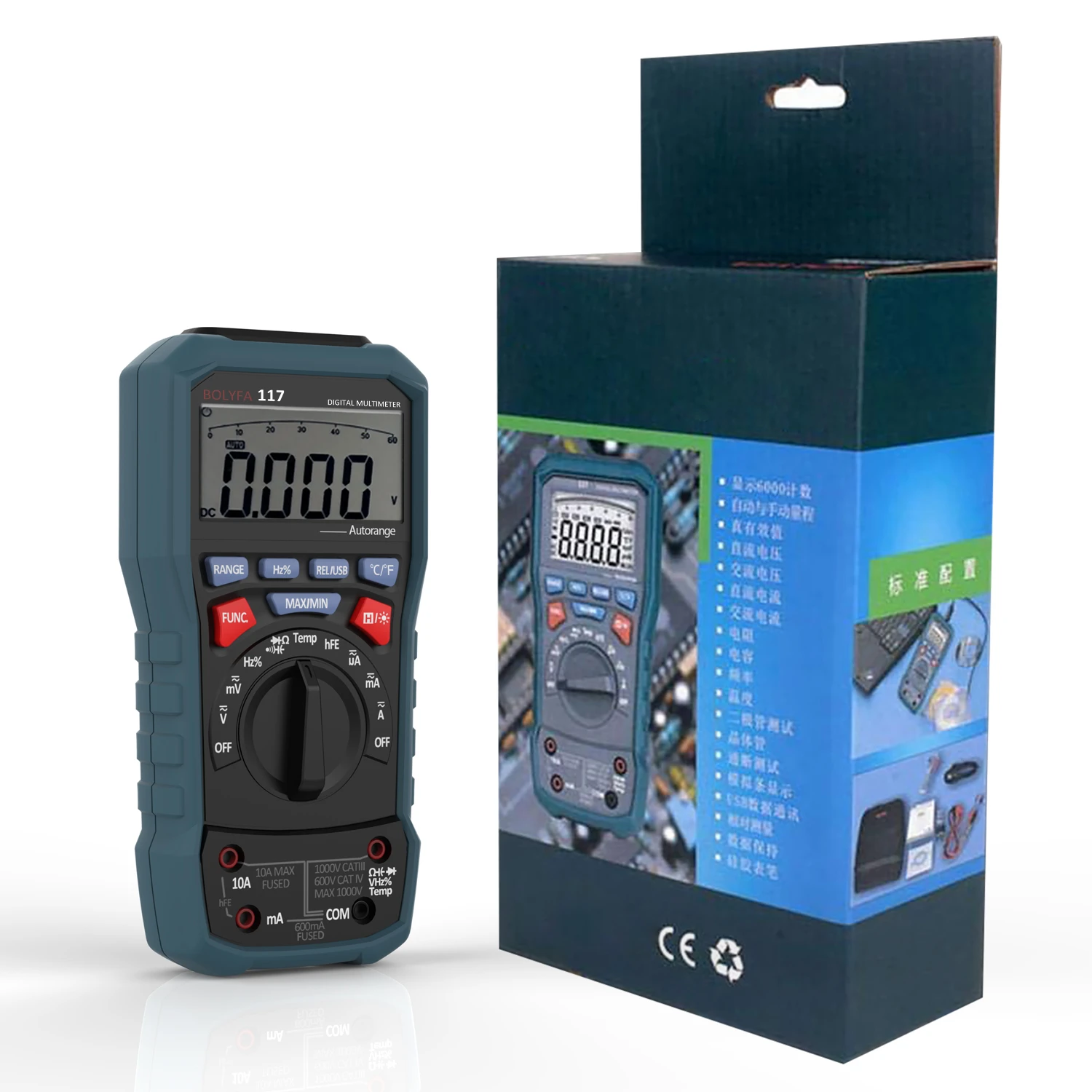 Интеллектуальный цифровой мультиметр RMS с функцией интерфейса USB тестер