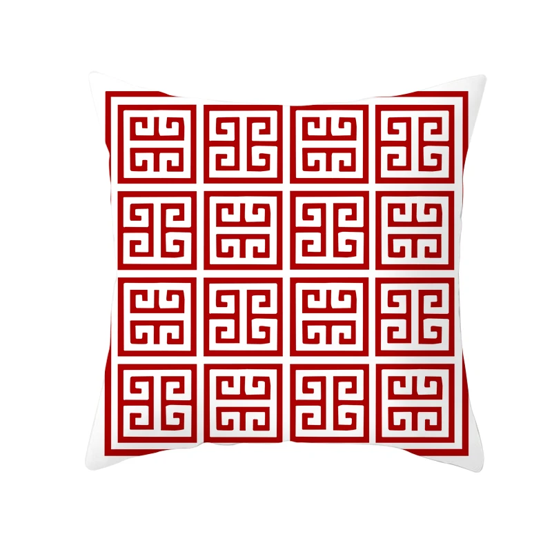 Геометрический красный чехол для подушки украшение дома 45*45 см из микрофибры