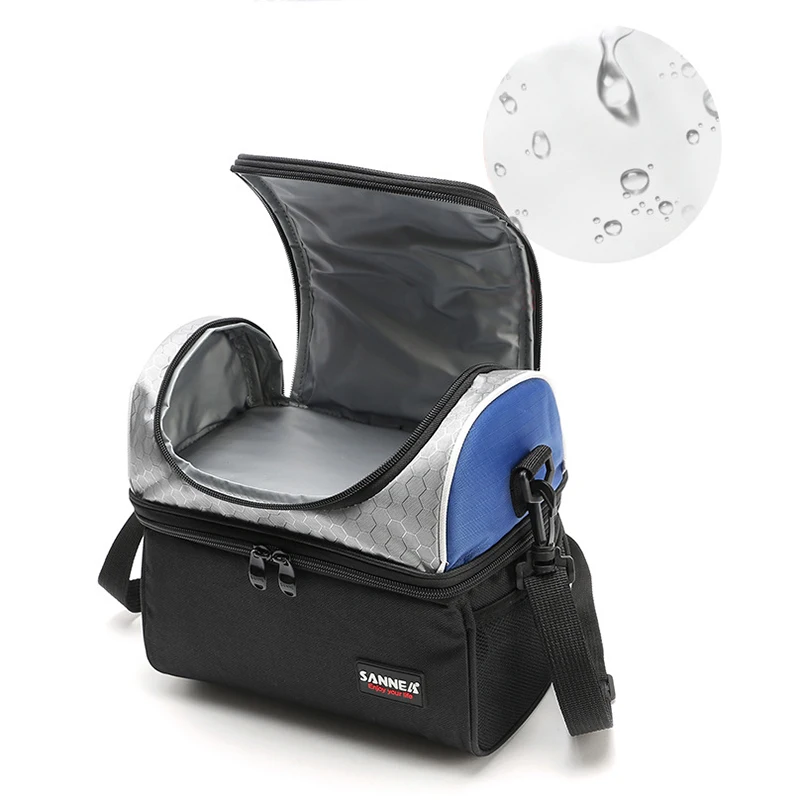 Двухслойная сумка для ланча изотермическая Термосумка детей школьная еды бенто