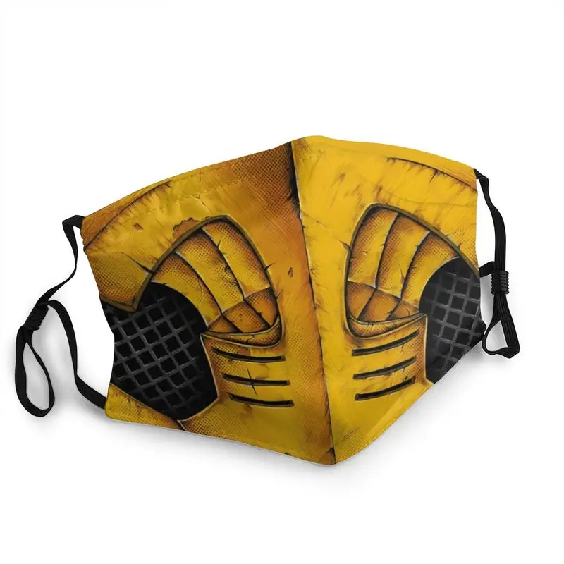 

Многоразовая маска для лица Mortal Kombat Scorpion, Мужская противотуманная Пылезащитная Маска Sub Zero MKX Liu Kang