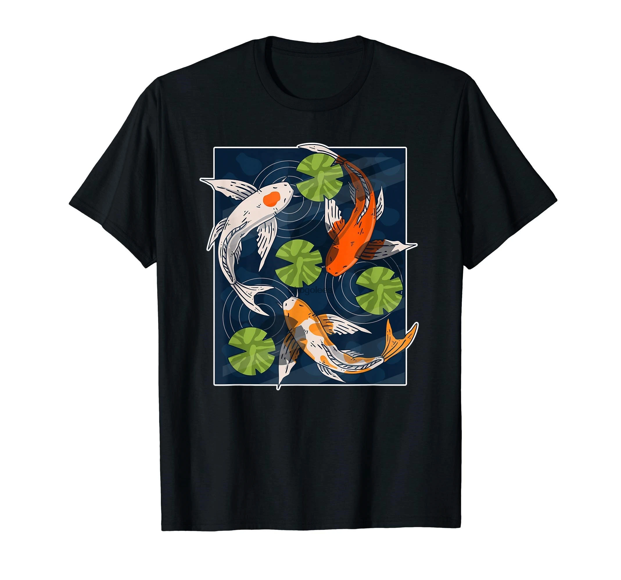 Koi Fish Lover азиатская японская футболка для животных с карпом и прудом | Мужская