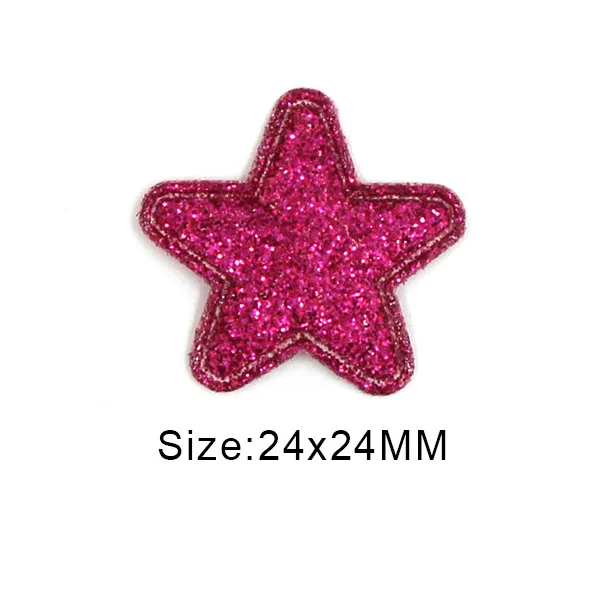 Rose Star 50 шт разноцветные нашивки в виде звезд блестящая ткань аппликации из блесток для одежды/детские заколки для волос "сделай сам" аксессуары - Цвет: Rose Star