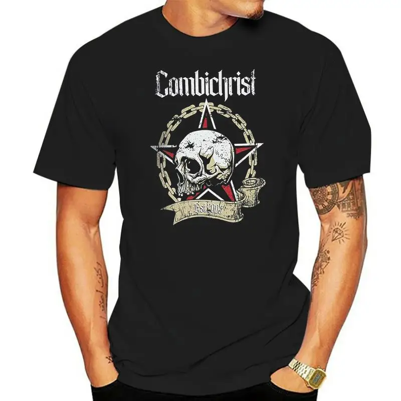 

Combichrist T Shirt Skull Band Logo Mens Black