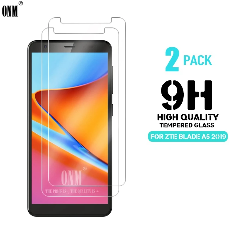 2 шт. закаленное стекло для ZTE Blade A5 2019 защита экрана 2.5D 9H премиум класса защитная