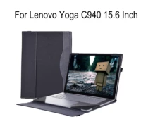 for lenovo yoga c940 15 6 inch casepu leather folio stand protective hard shell case cover for lenovo 2019 yoga c940 15