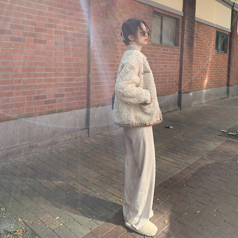 

Woman Jacket Cashmere Imitation Coat Korean Loose And Versatile Thickened Short Abrigos Mujer Invierno 20...