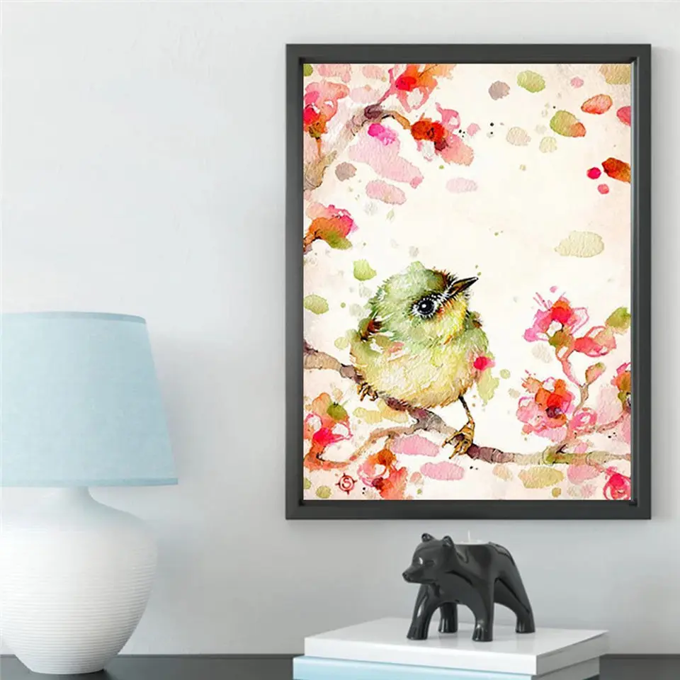 

CCYNew Home DIY Full Square Round Diamond 5D Diamond Painting Cross stitch Diamond Embroidery "Animal Bird" Home Decoration Gift