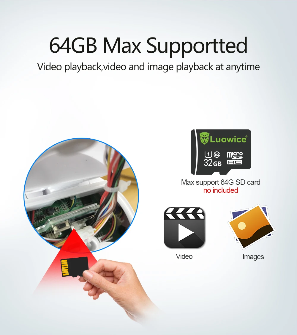 IP камера наружная 1080P Wi Fi H.265 + 2 МП|Камеры видеонаблюдения| |
