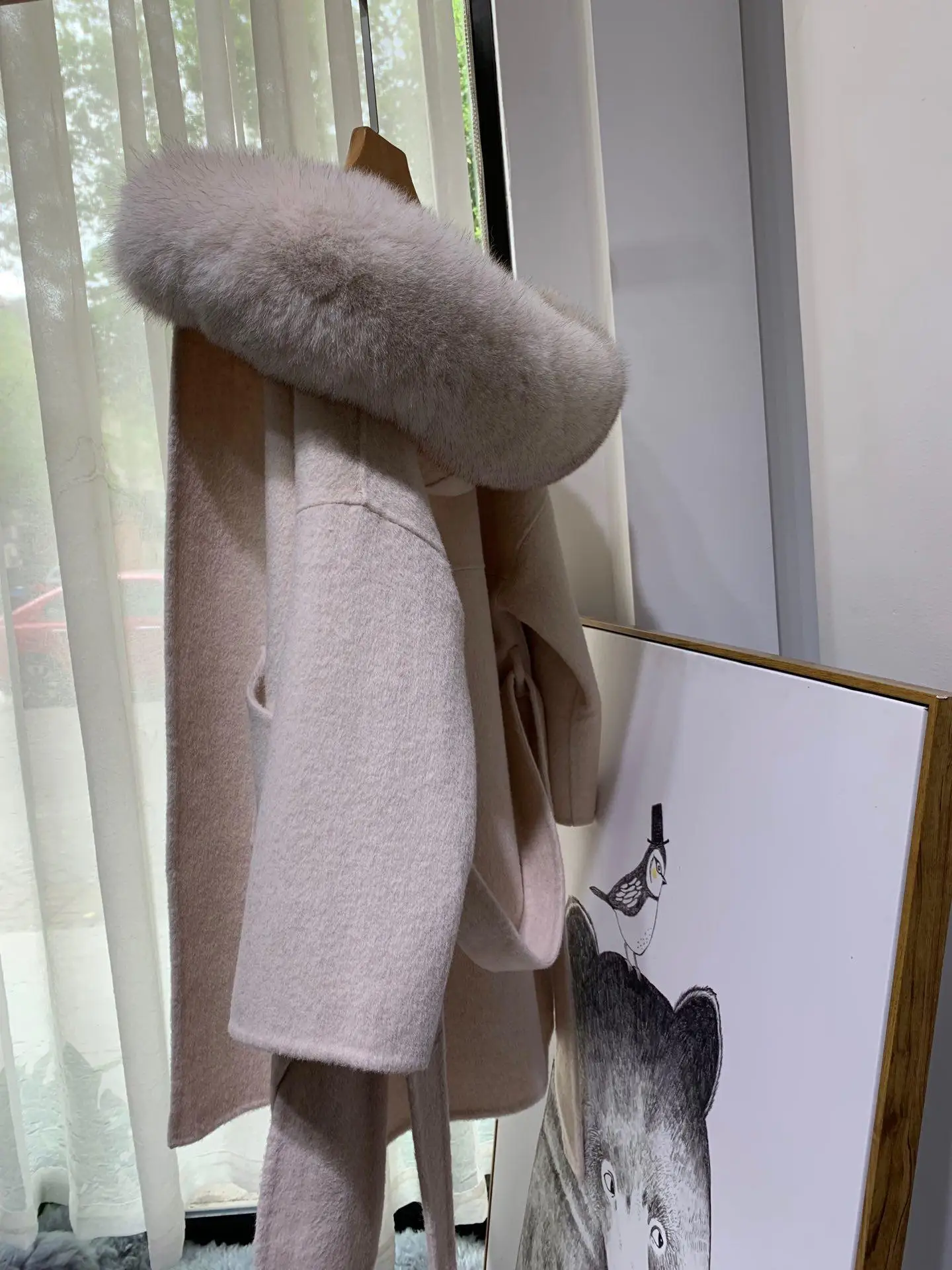 Корейское длинное кашемировое пальто с настоящим бренд Fox Fur Trim Hoodie теплое плотное пальто с большими карманами женская верхняя одежда зимнее пальто