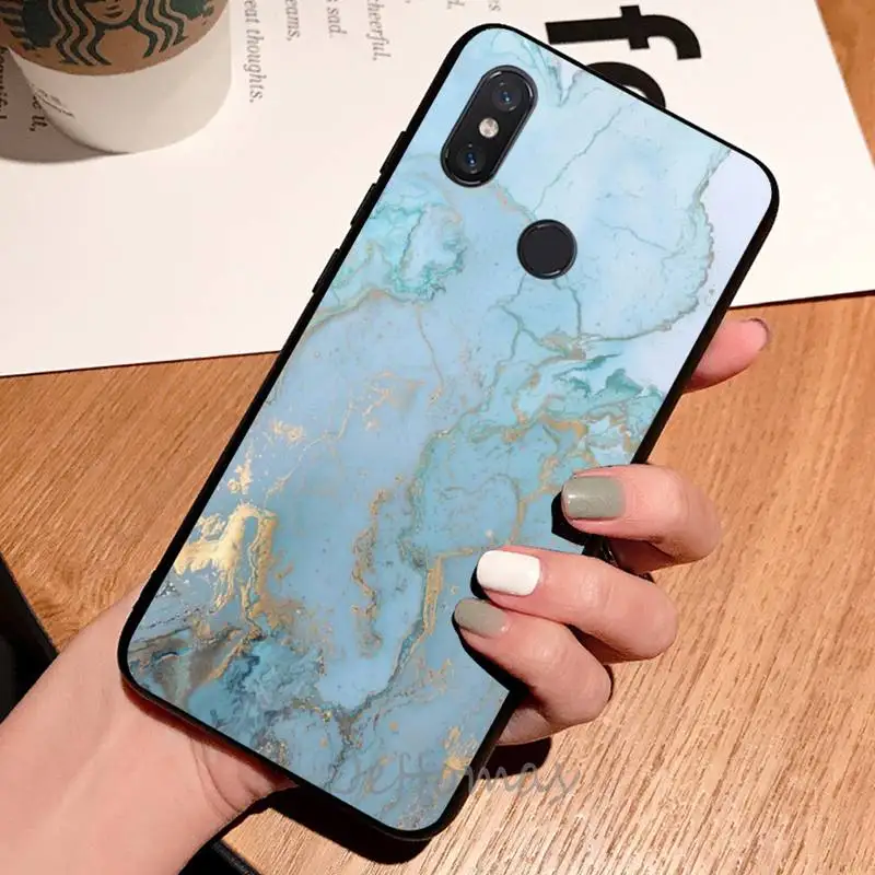 

Laser Gradient colorful Marble pattern Phone Case For Xiaomi Redmi note 7 8 9 t max3 s 10 pro lite coque shell cover funda
