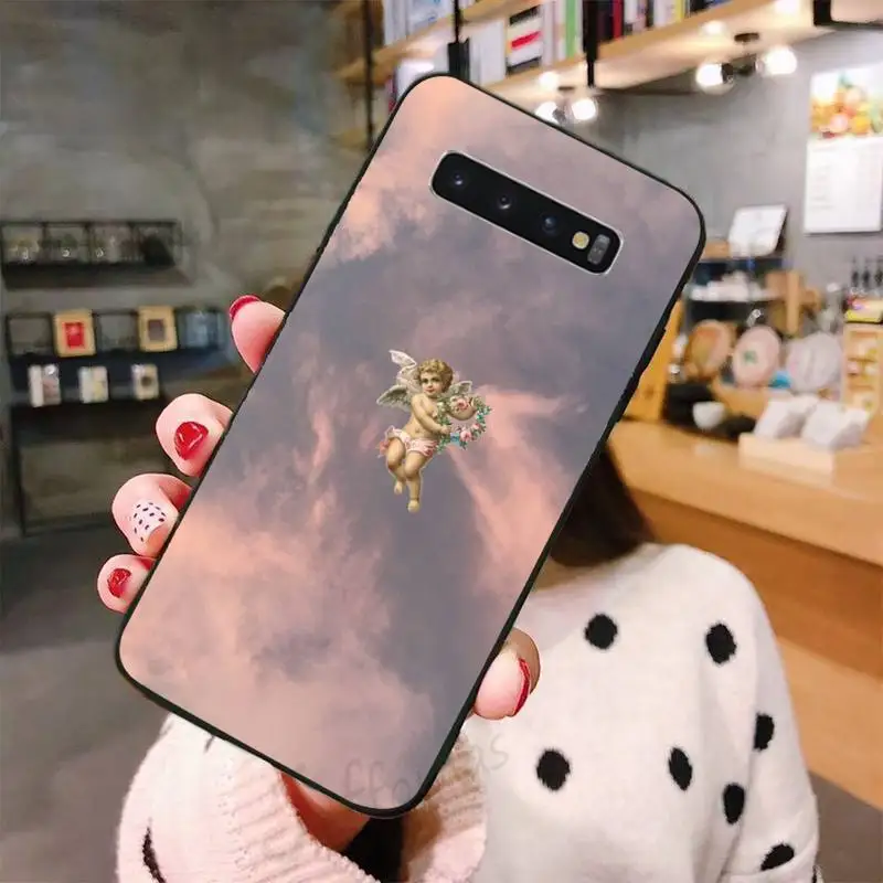 

Angels Aesthetic Aesthetics Rubber Phone Case For Samsung A50 A51 A71 A20E A20S S10 S20 S21 S30 Plus ultra 5G M11 funda shell
