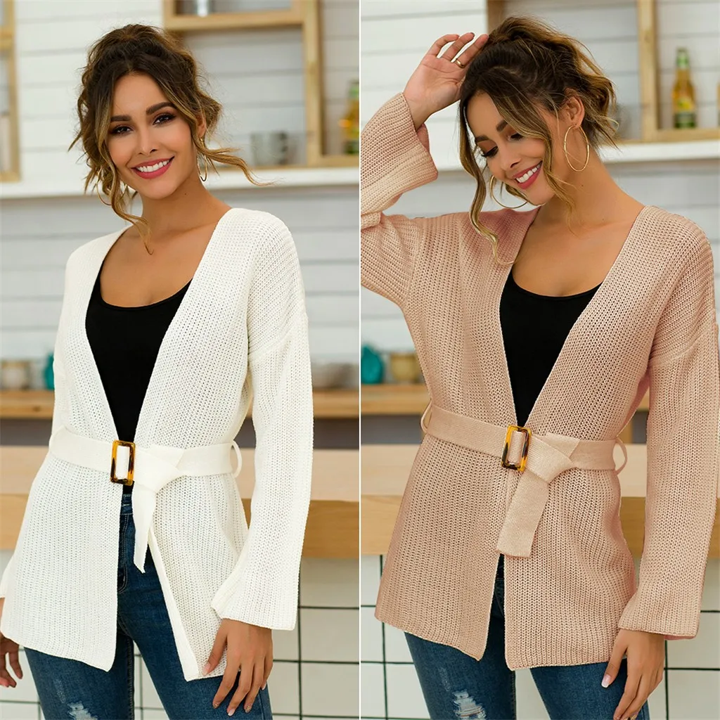 Женский вязаный кардиган SAGACE Кардиган с длинным рукавом и кружевом весна-осень