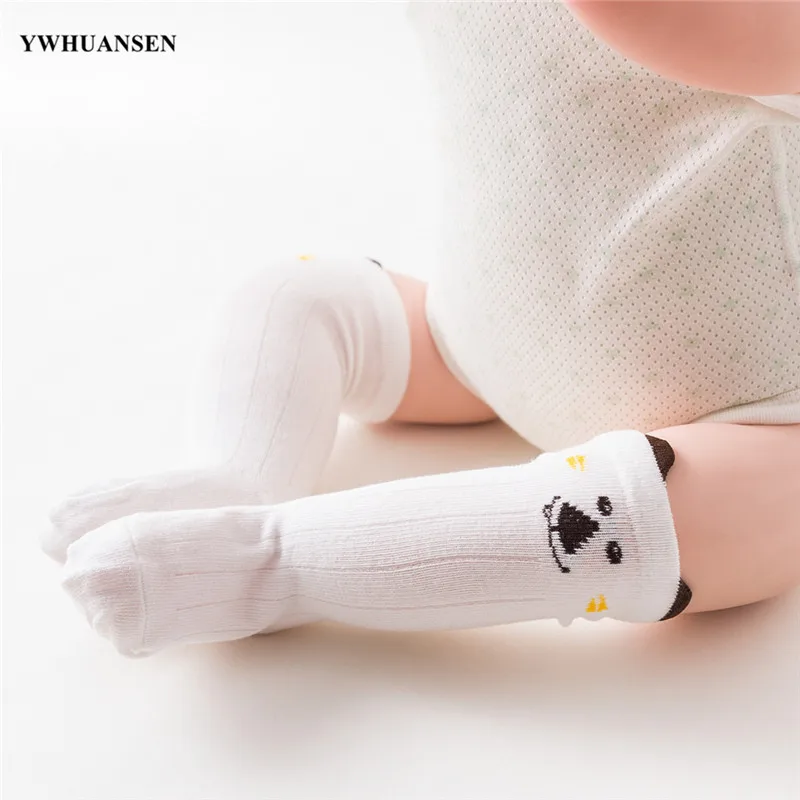 Носки детские Нескользящие до колена с изображением лисы для новорожденных