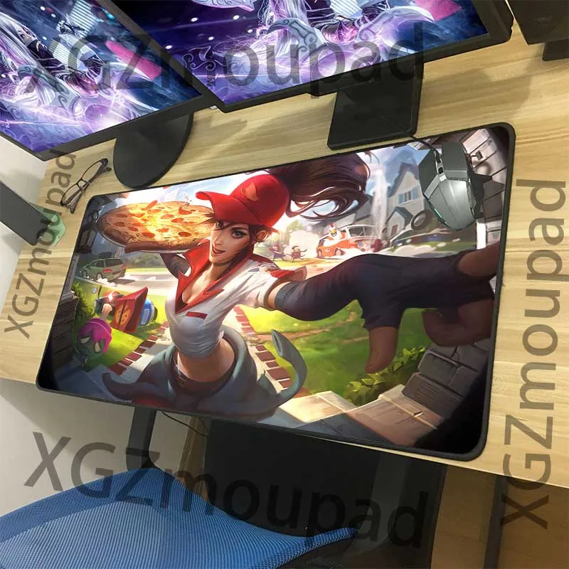 XGZ Anime Sexy Girl Pizza Custom Large Gaming Mouse Pad Black Lock Edge Computer Table Mat Speed Non-slip 900x400/600x300 Xxl XGZ Anime Sexy Girl Pizza Custom Large Gaming Mouse Pad Black Lock Edge Computer Table Mat Speed Non-slip 900x400/600x300 Xxl