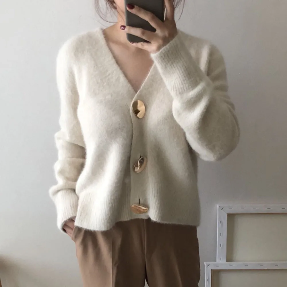 Корейский женский свитер осень 2019 длинный рукав элегантное кашемировое зимнее