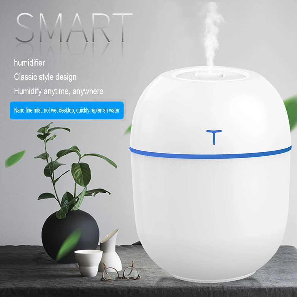 

Air Humidifier Portable 200ml Aroma Essential Oil Diffuser for Home Car USB Fogger Mist Maker with LED Night Lamp