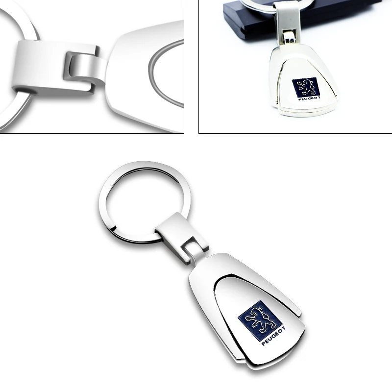 Металлический брелок с логотипом автомобиля автомобильный значок для ключей