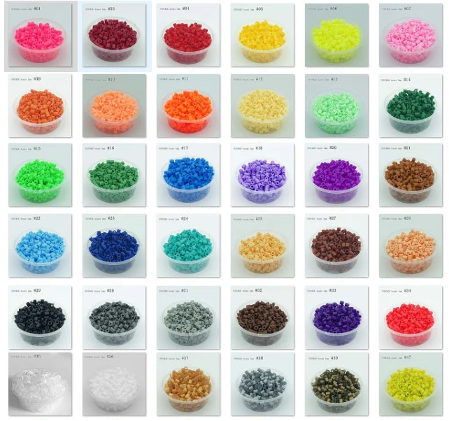 

360pcs/box packing 5MM hama beads diy toy 48kinds colors foodgrade perler Iron beads PUPUKOU fuse beads Kids Education puzzle to