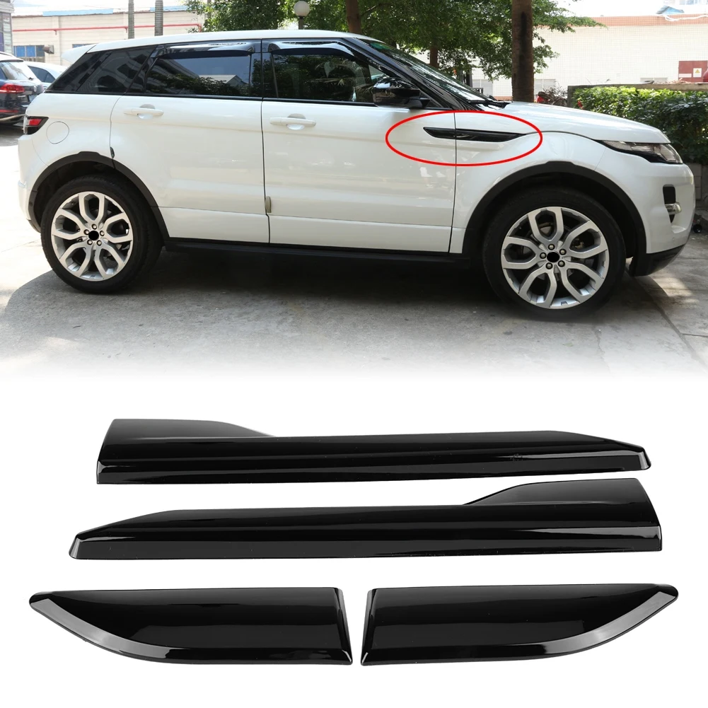

4Pcs Car Fender Side Air Vent Outlet Cover Trim For Land Rover Range Rover Evoque 2012-2018(#2)