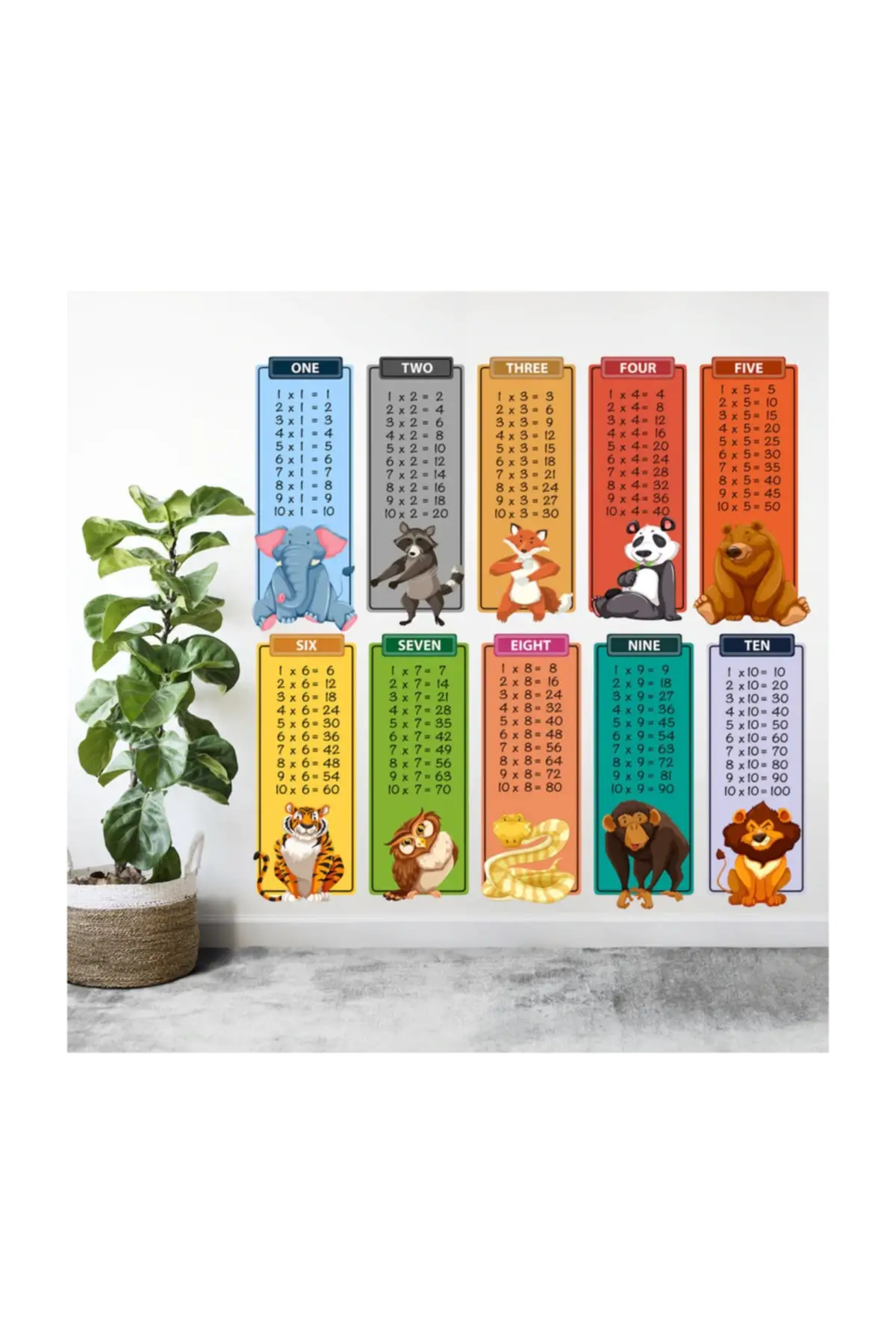 

Fun Multiplication Table Wall Sticky Model With Animals For Kids Quality Tutorial For Kids Math Development 2021 Trend Great Product For Little Students Easy To Use
