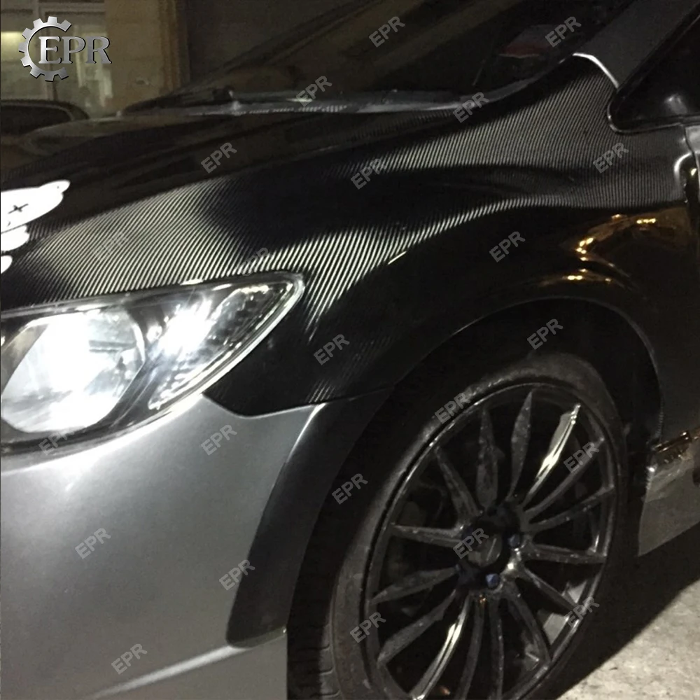 

Carbon Feels Fender For Civic FD2 Feels Style Carbon Fiber Front Fender Body Kits Tuning Trim Part For FD2 Civic Racing