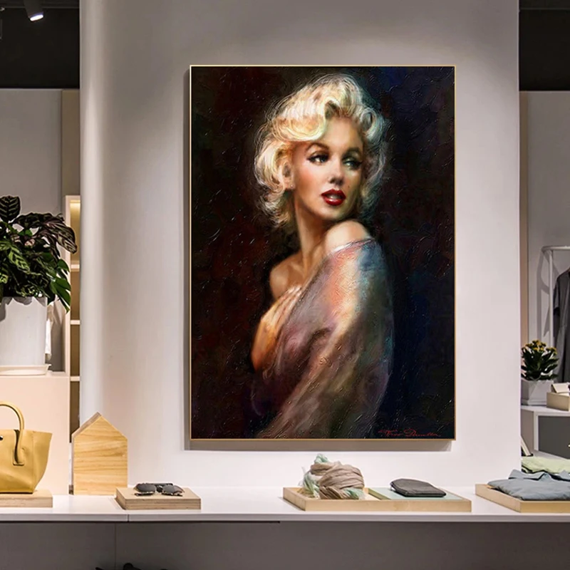 

Marilyn Monroe Oil Painting Canvas Painting Cuadros Posters Print Wall Art for Home Living Room Decoration