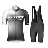 scott teleyi black cycling jersey bib set mtb uniform bike clothing quick dry bicycle wear clothes mens short maillot culotte
