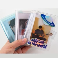 32 capacity cards jelly color photo album for 6090mm mini card photo sticker album transparent glitter card holder