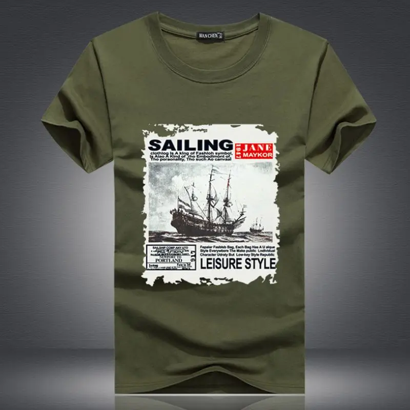 

2021 new summer men's fashion casual top short sleeve round neck T-shirt abstract print shirt plus size sports top top