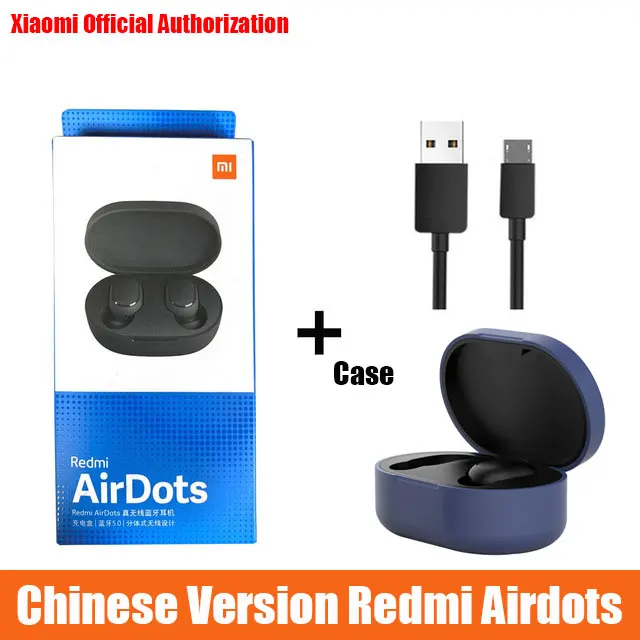 Xiaomi Redmi Airdots наушники-вкладыши TWS Bluetooth 5,0 наушники стерео Беспроводной активный Шум отмена с микрофоном громкой связи - Цвет: As the picture