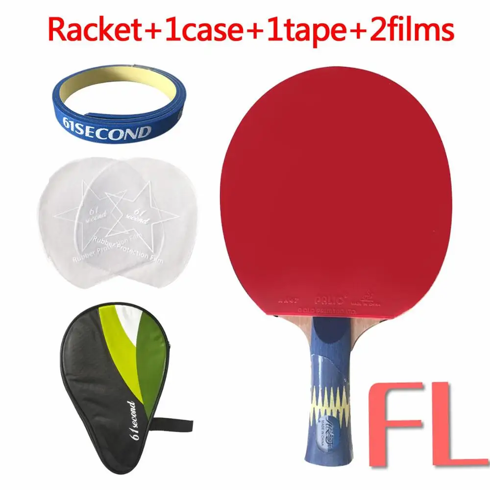 FL racket H 1case Профессиональная комбинированная ракетка YINHE W6 для настольного тенниса с Палио AK47 желтая и Палио AK47 синяя Резина с губкой - Цвет: FL racket H 1case