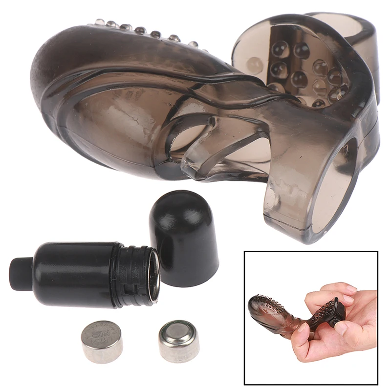 Секс-игрушки фаллоимитатор надеваемый на палец Вибратор для взрослых женщин