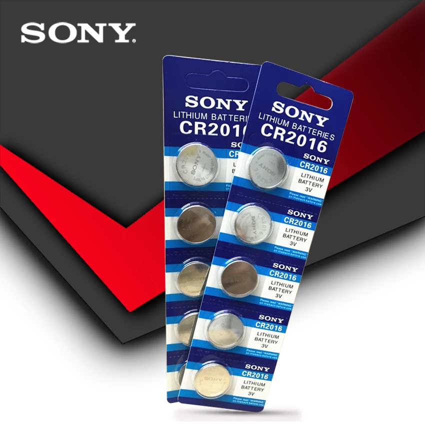 Кнопочная батарея SONY 3V литиевая монетница 10 шт./лот DL2016 KCR2016 CR2016 LM2016 BR2016 высокая