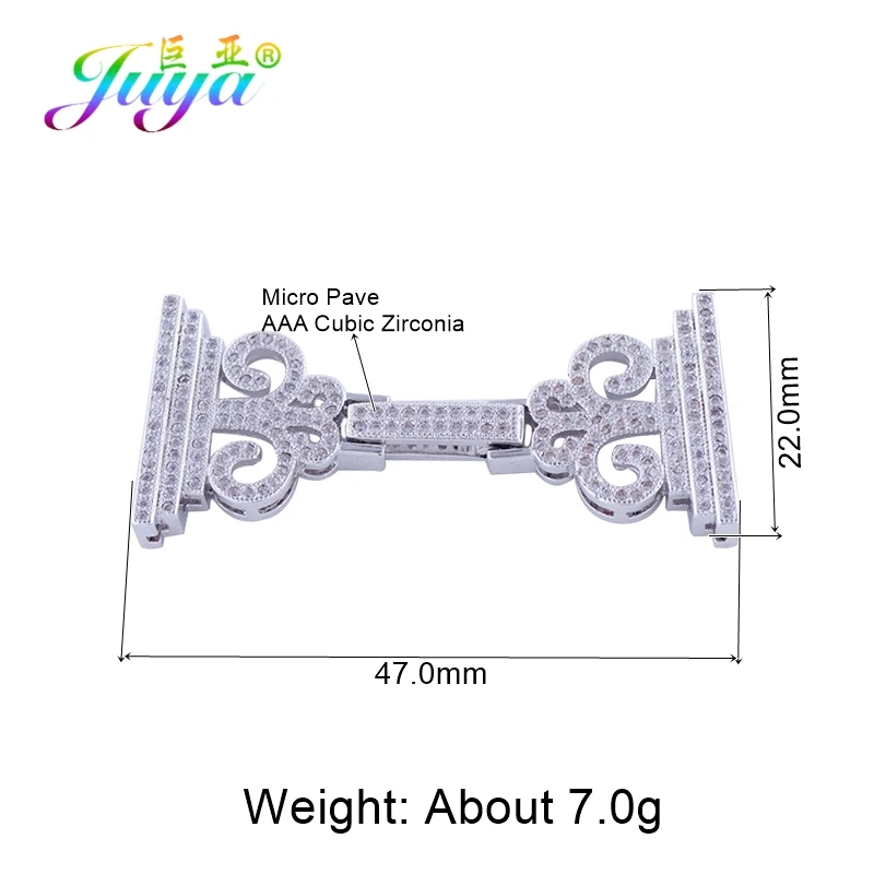 White Gold Juya поделки из бисера ювелирные изделия для женщин Роскошная застежка жемчуг застежки аксессуары ручной работы из бисера ювелирные изделия компоненты - Цвет: White Gold