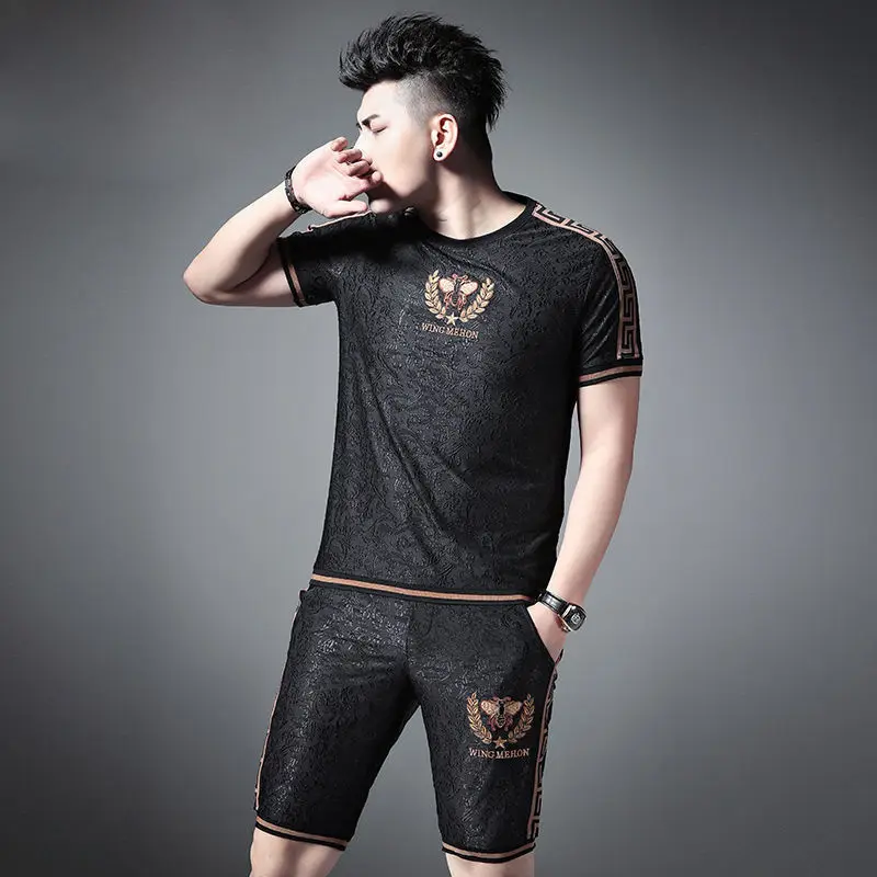 

Summer new men's youth jacket men's short sleeve T-shirt fashion handsome leisure Outfits