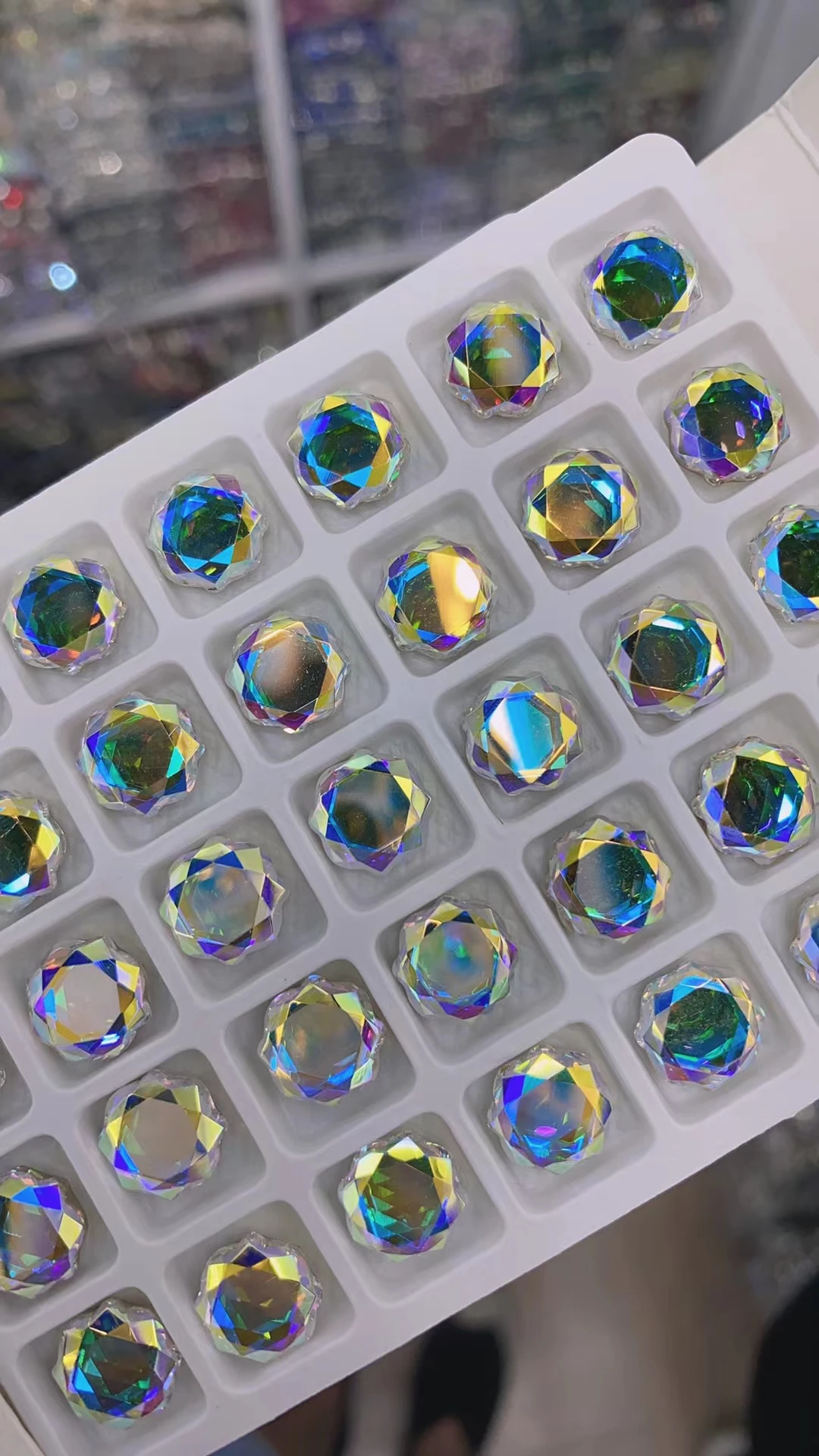 Круглые зеркальные Стразы для ногтей 20 шт. 10 мм по низкой цене кристаллы