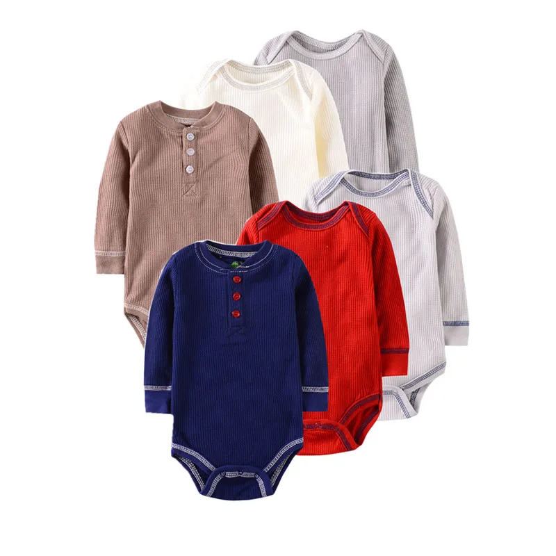 6 шт./лот летнее боди для маленьких девочек с длинными рукавами принтом помады и