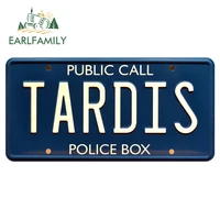earlfamily 30cm x 15 1cm for public call tardis license plate car stickers vinyl scratch proof window trunk waterproof decal