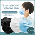Одноразовые Детские медицинская маска Non ткали 3 Слои слоев фильтр для губ маска для лица дышащий Анти-пыль, изготовленный аэродинамическим способом по технологии детские хирургические маски