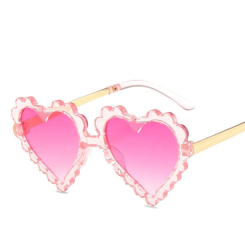 2020 милые детские солнцезащитные очки с сердечками модные пластиковые солнечные