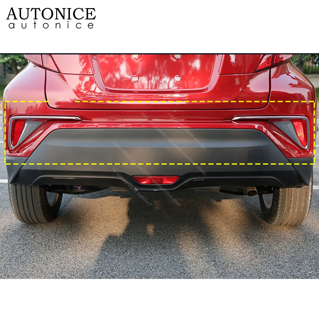 Carbon fiber color Rear Fog Light Lamp Frame Cover Trim For toyota C-HR CHR | Автомобили и мотоциклы