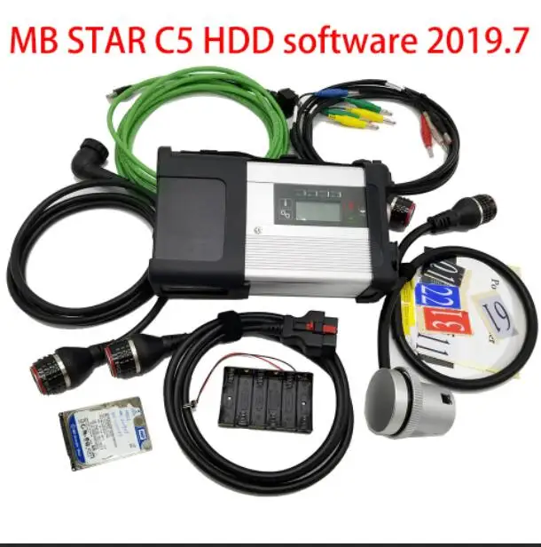 C5 with HDD software Лучшее Качество MB STAR C5 OBD2 диагностический инструмент MB SD Подключение компактный 5 функций как звезда Диагностика c4 Поддержка Wi-Fi с программным обеспечением - Цвет: C5 with HDD software