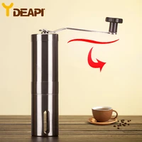 ydeapi hand manual coffee portable grinder adjustable ceramic coffee bean mill stainless steel kitchen mills tools