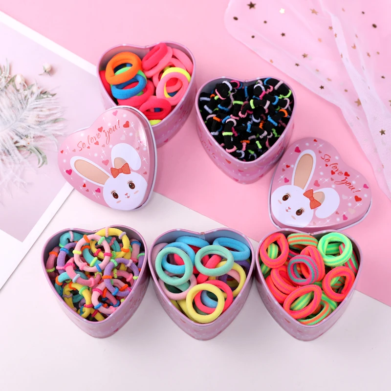 30 шт./кор. нейлоновые мягкие красочные эластичные резинки для волос девочек